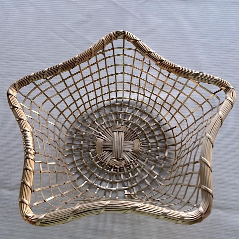 Gold Metal Star Shaped Wire Basket from India